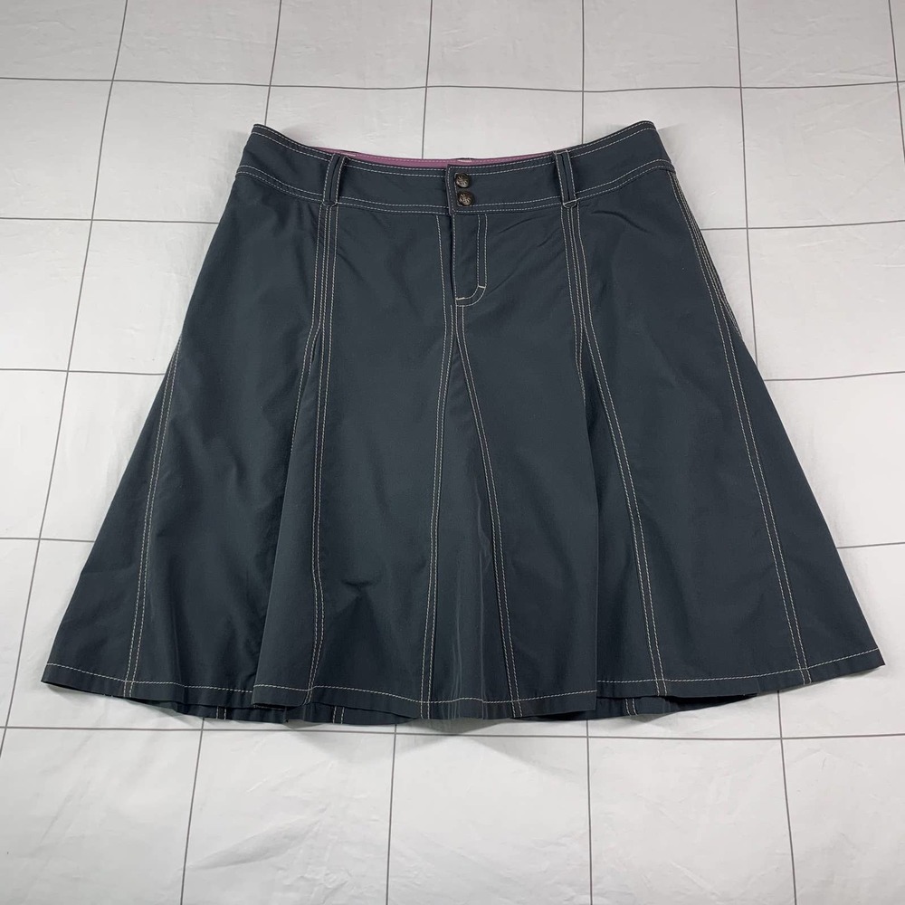 Athleta Charcoal Skort with Contrast White Stitching